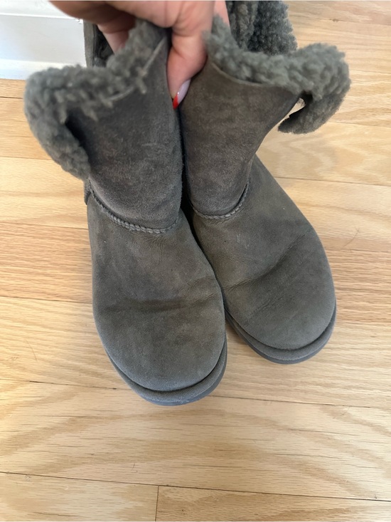 UGG Shoes - UGG Dark Gray Shearling-Lined Boots